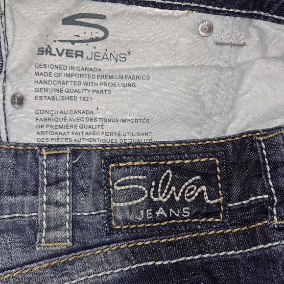 Silver SANTORINI Cropped Jeans sz 36 / 27 - Picture 2 of 5